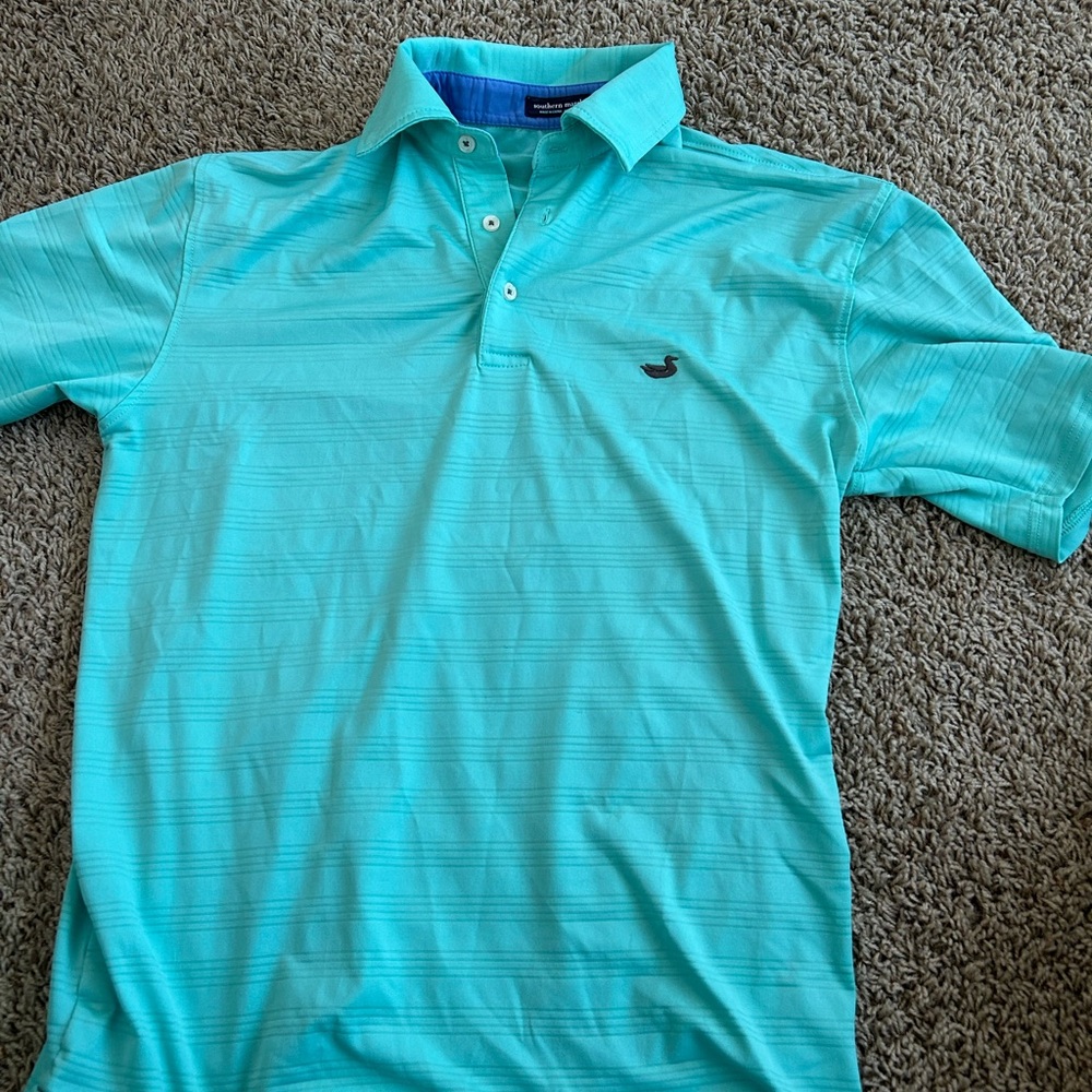 Southern Marsh Men's Turquoise Polo Shirt